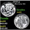 Image 1 : 1945-p Mercury Dime 10c Grades GEM+ Unc