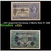 Image 1 : 1917 Imperial Germany 5 Mark Note P: 56B Grades vf+