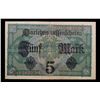 Image 3 : 1917 Imperial Germany 5 Mark Note P: 56B Grades vf+