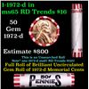 Image 1 : Shotgun Lincoln 1c roll, 1972-d 50 pcs Steel Strong Wrapper.