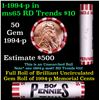 Image 1 : Shotgun Lincoln 1c roll, 1994-p 50 pcs Steel Strong Wrapper.