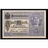 Image 2 : 1917 Imperial Germany 5 Mark Note P: 56A Grades Choice AU/BU Slider