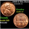 Image 1 : 1960-d Sm Date Lincoln Cent 1c Grades GEM+ Unc RD