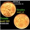 Image 1 : 1944-p Lincoln Cent 1c Grades GEM++ Unc RD