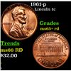 Image 1 : 1961-p Lincoln Cent 1c Grades Gem+ Unc RD