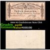 Image 1 : 1984 $3 Confederate Note CSA Grades Choice AU/BU Slider