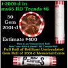 Image 1 : Shotgun Lincoln 1c roll, 2001-d 50 pcs Steel Strong Wrapper.