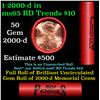 Image 1 : Shotgun Lincoln 1c roll, 2000-d 50 pcs Steel Strong 50c Wrapper.