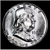 Image 2 : 1955-p Franklin Half Dollar 50c Grades Choice Unc
