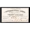 Image 2 : 1861 $20 Confederate Note CSA Grades Choice AU/BU Slider