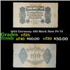 Image 1 : 1922 Germany 100 Mark Note P# 75 Grades vf+