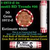 Image 1 : Shotgun Lincoln 1c roll, 1972-d 50 pcs Steel Strong Wrapper.