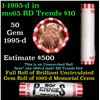 Image 1 : Shotgun Lincoln 1c roll, 1995-p 50 pcs Steel Strong Wrapper.