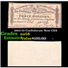 Image 1 : 1984 $3 Confederate Note CSA Grades Choice AU/BU Slider