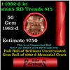 Image 1 : Shotgun Lincoln 1c roll, 1982-d 50 pcs Bank Wrapper.