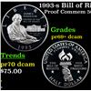 Image 1 : Proof 1993-s Bill of Rights Modern Commem Half Dollar Silver 50c Grades GEM++ Proof Deep Cameo
