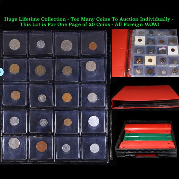 Huge Liifetime Collection - Too Many Coins To Auction Individually - This Lot is For One Page of 20 