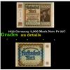 Image 1 : 1922 Germany 5,000 Mark Note P# 81C Grades AU Details