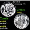 Image 1 : 1945-p Mercury Dime 10c Grades GEM+ Unc