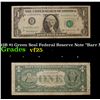 Image 1 : 1963B "Barr Note" $1 Green Seal Federal Reserve Note Grades vf+