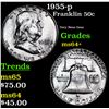 Image 1 : 1955-p Franklin Half Dollar 50c Grades Choice+ Unc