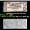 Image 1 : 1864 $10 Confederate Note, T68 Grades vf++