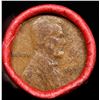 Image 2 : Mixed small cents 1c orig shotgun roll, 1930-p Lincoln Cent, Wheat Cent other end, Coca-Cola Brandt 
