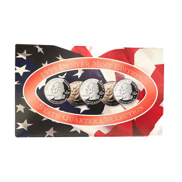 1999 United States Quarters Proof Set Denver Edition, 5 Coins Inside!