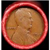 Image 2 : Mixed small cents 1c orig shotgun roll, 1917-p Lincoln Cent, Wheat Cent other end, Coca-Cola Brandt 