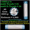 Image 1 : Shotgun Jefferson 5c roll, 2005-p 40 pcs Bank Wrapper