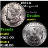 Image 1 : 1881-s Morgan Dollar $1 Grades Choice+ Unc