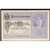Image 3 : 1917 Imperial Germany 5 Mark Note P# 56B Grades Choice AU/BU Slider