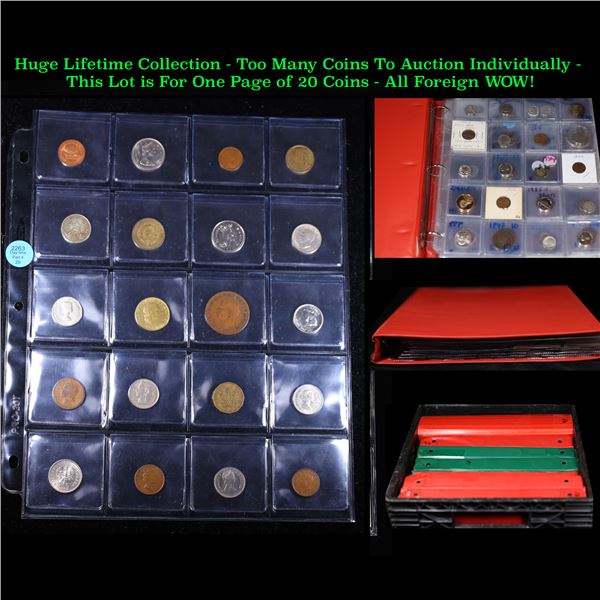 Huge Liifetime Collection - Too Many Coins To Auction Individually - This Lot is For One Page of 20 