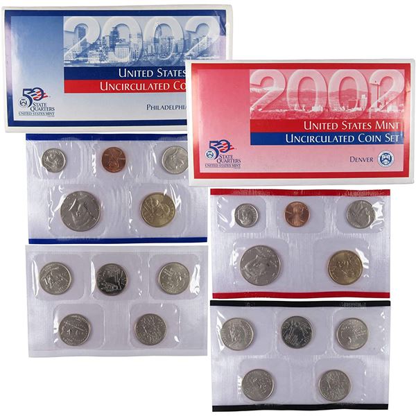 2002 United States Mint Set in Original Government Packaging, 20 Coins Inside