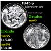 Image 1 : 1945-p Mercury Dime 10c Grades GEM Unc