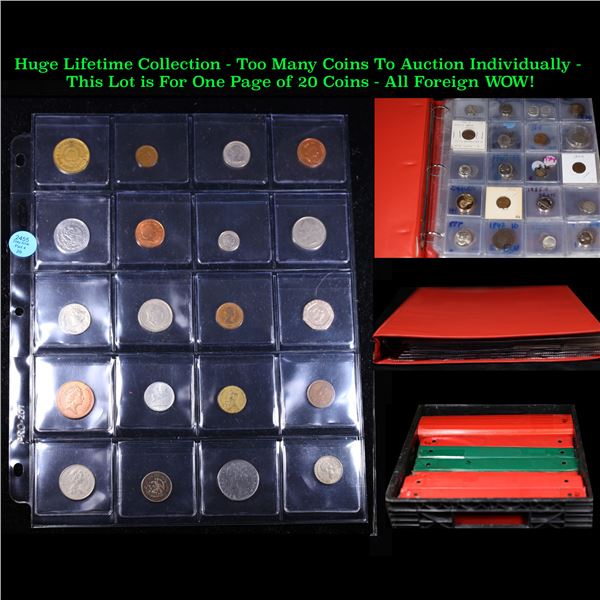 Huge Liifetime Collection - Too Many Coins To Auction Individually - This Lot is For One Page of 20 