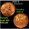 Image 1 : 1937-d Lincoln Cent 1c Grades GEM++ Unc RD