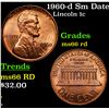 Image 1 : 1960-d Sm Date Lincoln Cent 1c Grades GEM+ Unc RD