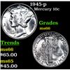 Image 1 : 1945-p Mercury Dime 10c Grades GEM+ Unc