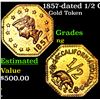 Image 1 : 1857-dated 1/2 California Gold Token Grades