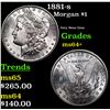 Image 1 : 1881-s Morgan Dollar $1 Grades Choice+ Unc