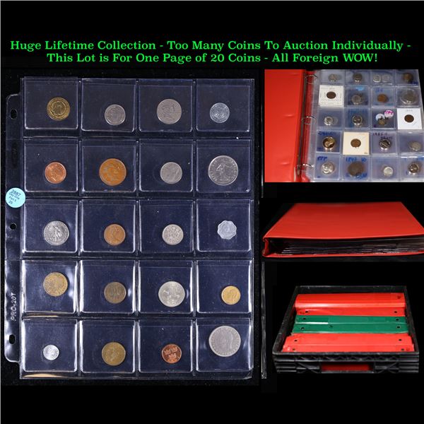 Huge Liifetime Collection - Too Many Coins To Auction Individually - This Lot is For One Page of 20 