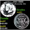 Image 1 : 1967 SMS Kennedy Half Dollar 50c Grades GEM++ Unc