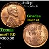 Image 1 : 1945-p Lincoln Cent 1c Grades GEM++ Unc RD