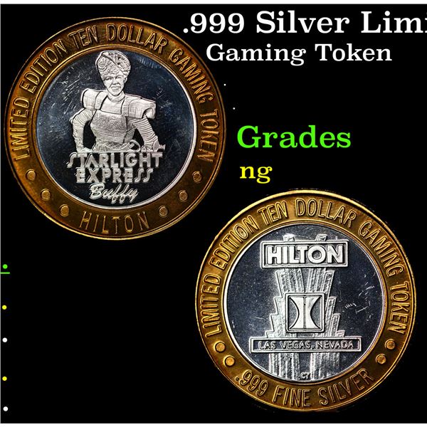 .999 Silver Limited Edition 10 Dollar Gaming Token Hilton / Starlight Express Grades