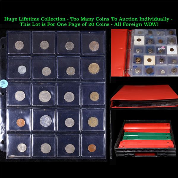 Huge Liifetime Collection - Too Many Coins To Auction Individually - This Lot is For One Page of 20 