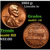 Image 1 : 1961-p Lincoln Cent 1c Grades Gem+ Unc RD