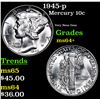 Image 1 : 1945-p Mercury Dime 10c Grades Choice+ Unc