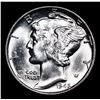 Image 2 : 1945-p Mercury Dime 10c Grades Choice+ Unc