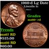 Image 1 : 1960-d Lg Date Lincoln Cent *Mint Error* 1c Grades GEM++ RD